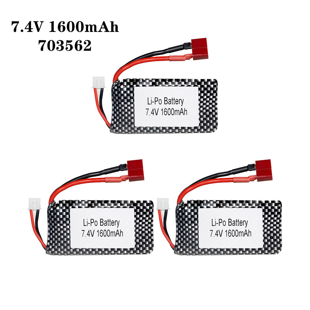 Rc Hobby Helicopter - 1/2/3pcs/Lot 7.4v 1600mah 703562 25C Lipo