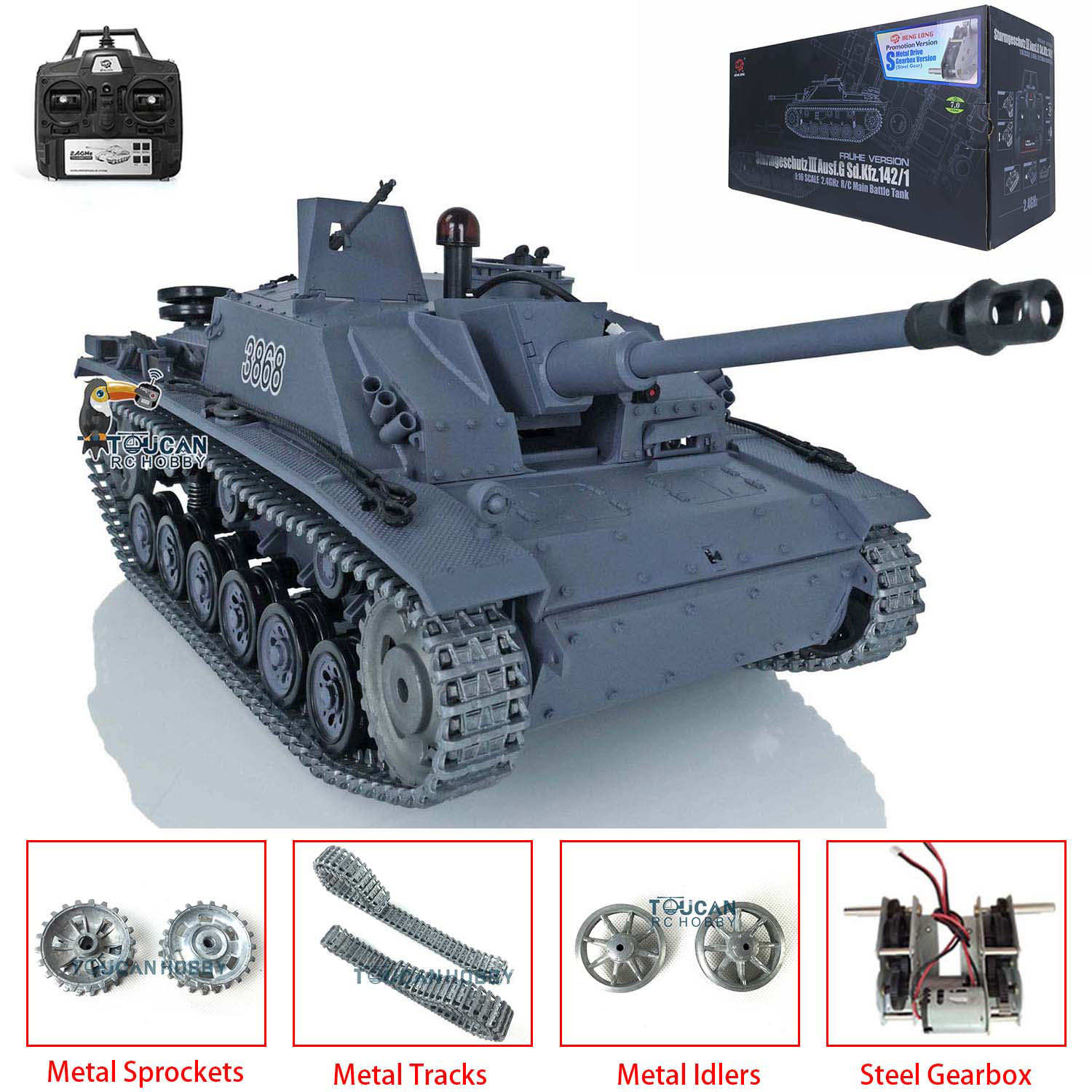Heng Long 1/16 Scale 7.0 Stug  - Rc Hobby Track recension och pris