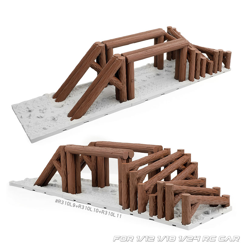 Simulated Wooden Pile Roadbloc - Rc Hobby Track recension och pris