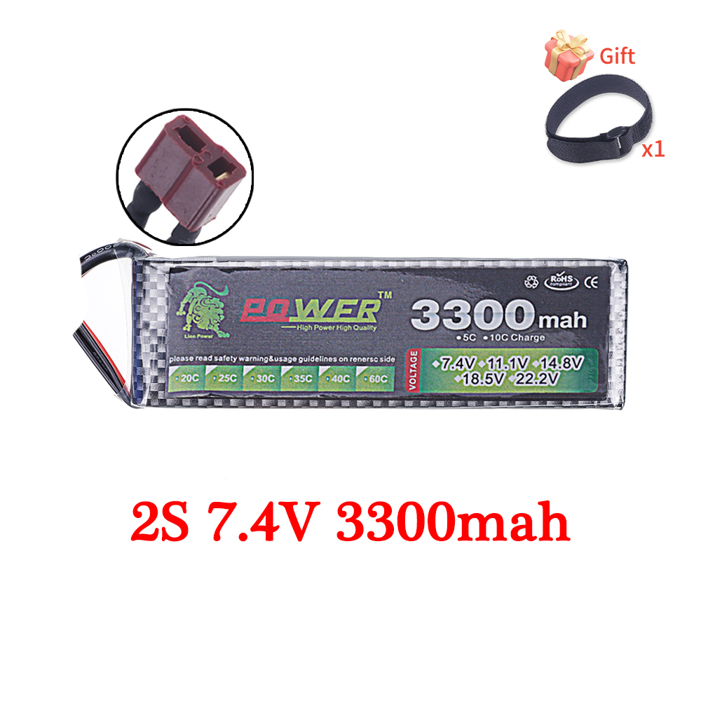 60C Lipo Battery 3300mAh 7.4V  - Rc Hobby Helicopter recension och pris