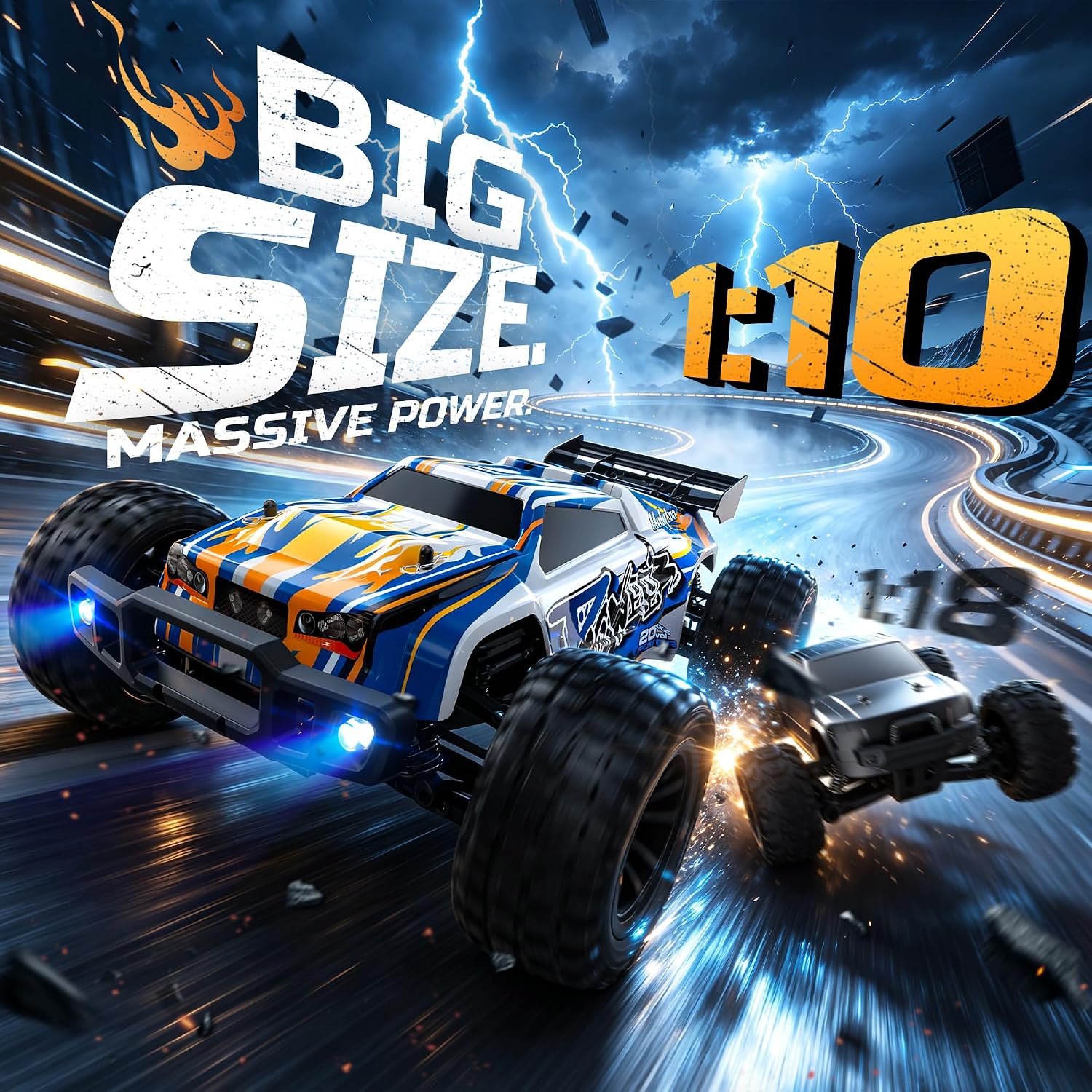 1:10 Large High Speed Remote C - Rc Hobby Monster Truck recension och pris