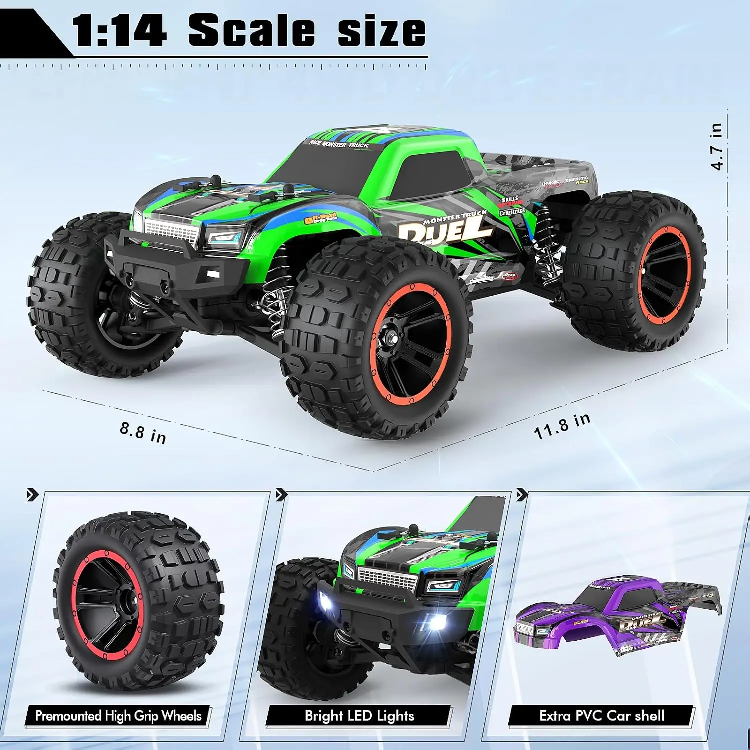 1:14 RC Trucks, High-Speed Rem - Rc Hobby Monster Truck recension och pris