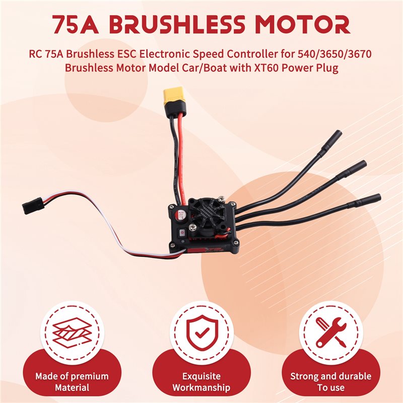 MACH-RC 75A Brushless ESC Elec - Brushless Motor 3650 recension och pris